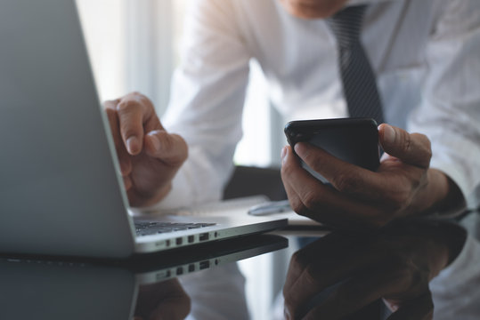 Business man working at office