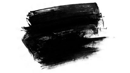 Black ink strokes  brush. Black brush