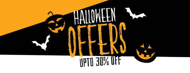 halloween sale and promotion banner for marketing