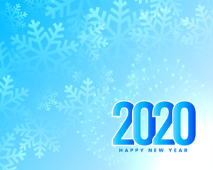 winter snowflakes happy new year 2020 background design