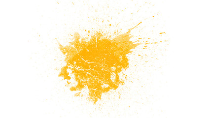 Yellow watercolor splash brush