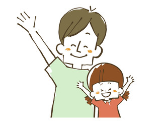 親子-父親と娘-笑顔