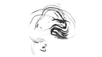 Black watercolor smears background