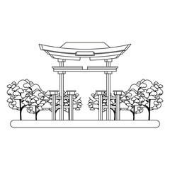 Japan landmarks design