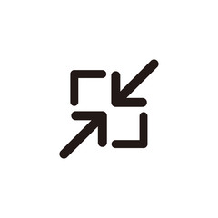 Minimize screen icon symbol vector