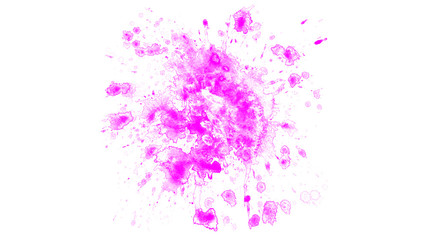 Abstract white background with pink watercolor drops