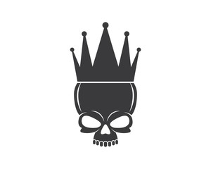 skull bone logo vector illustration