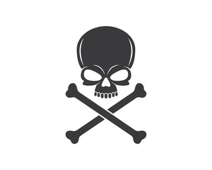 skull bone logo vector illustration