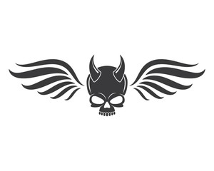 skull bone logo vector illustration
