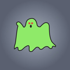 Ghost icon, Halloween. EPS vector file
