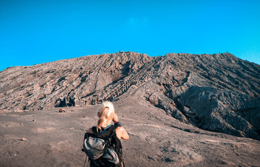 Fototapeta premium Trekking At Bromo Mountain Indonesia