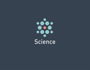 Creative logo pattern of geometric shapes for a scientific project