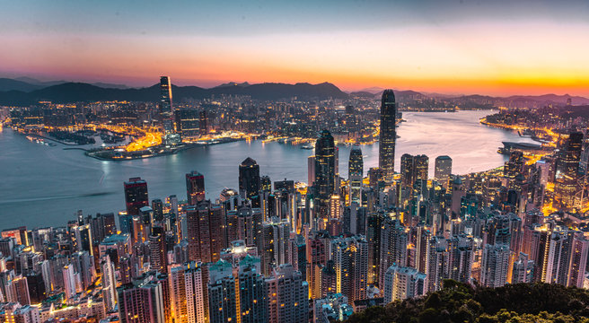Hong Kong by sunrise