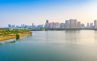 Fototapeta premium Beautiful scenery in Zhanjiang Bay, Guangdong Province