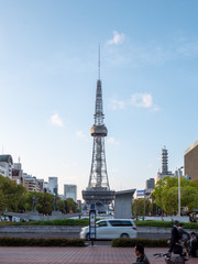Fototapeta na wymiar Japan Nagoya landscape, TV tower (日本の名古屋のランドスケープ、テレビ塔)