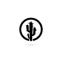 Circle cactus icon. Simple illustration of circle cactus icon for web