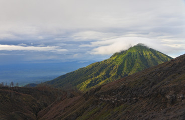The View Of Ijen Mountain Banyuwangi Indonesia
