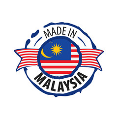 Malaysia flag, vector illustration on a white background.