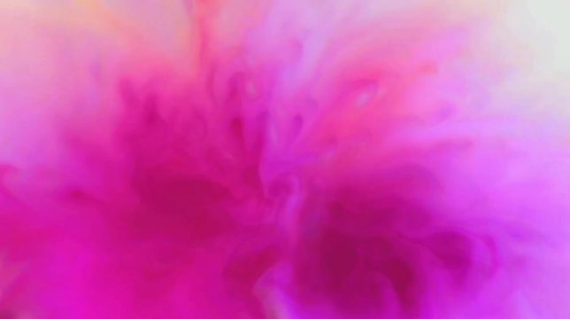 Floating watercolor loop. looping computer graphic pink ink spreading
