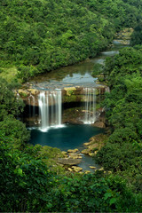 Krang Suri waterfall near Amlarem,Meghalaya,India