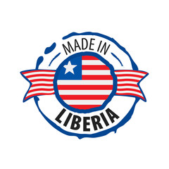 Liberia flag, vector illustration on a white background.
