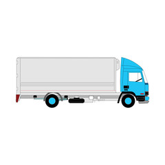 Cargo Truck Vector Icon On a White