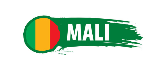 Mali flag, vector illustration on a white background.