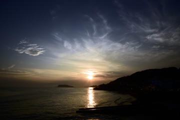 Sunset View In Inamuragasaki Japan.