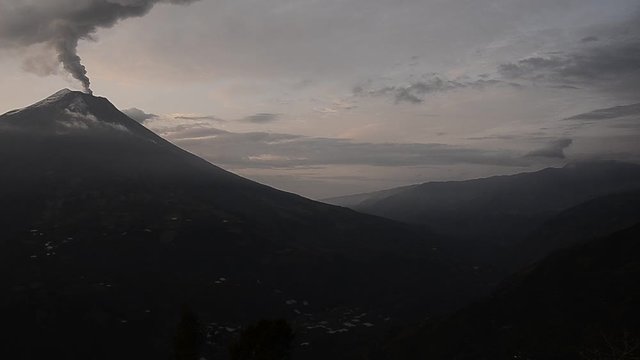 Tungurahua volcano in Ecuador