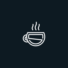 Letter S with cup logo design cafe icon symbol vector