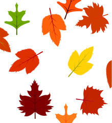 multicolor, autumn, background, leaves expand icon on white background