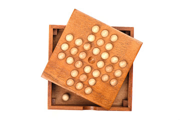 Board game Madagascar checkers on a white background.