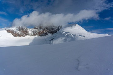 Extreme tourism in Europe Alpine mountains