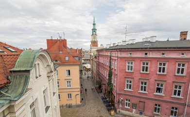 Fototapeta premium oznan, Poland - one of the main cities of the country, Poznan presents a wonderful mix between ranaissance and medieval architecture. Here in particular a glimpse of the Old Town 
