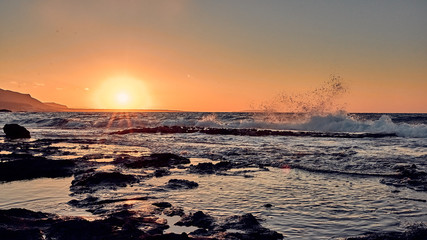 Sunset sea landscape