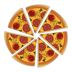 slices italian pizza design