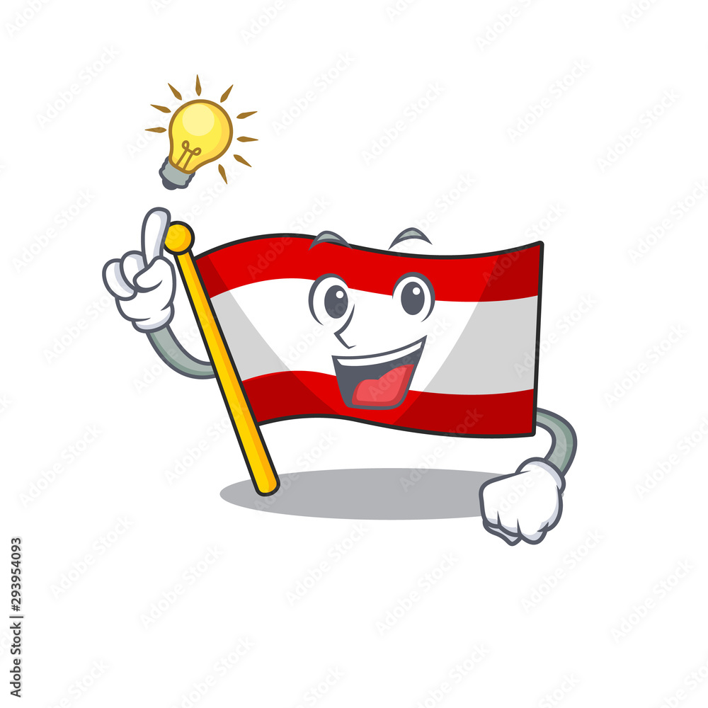 Sticker Have an idea flags austria are stored cartoon drawer