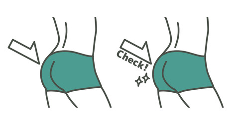 ヒップアップ-引き締まったお尻-チェック-2色