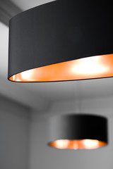Bronze lamp in a room, elegant modern home decor lighting