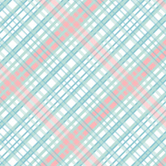 Tartan Pattern in Red and Cyan