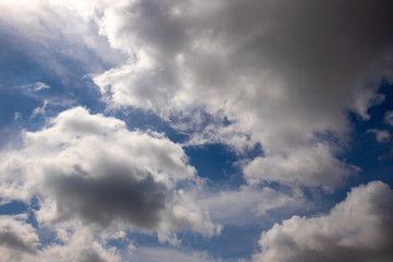Summer sky with cumulus clouds