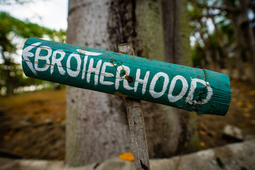 Sign for brotherhood