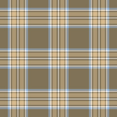 Tartan Pattern in Brown and Blue.