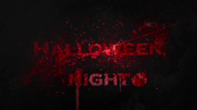 Halloween text design with bloody letters.