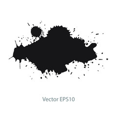 ink splashes on white background	