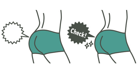 ヒップアップ-引き締まったお尻-吹き出し-2色