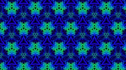 blue green star pattern