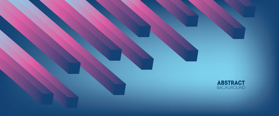 Naklejka premium Abstract background with gradient lines composition. Geometric wallpaper or poster template