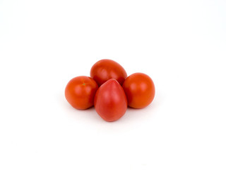 Tomatoes on a white background