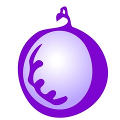 Obraz premium Christmas toy ball on a white background hand draw isolated Vector illustration for happy new year